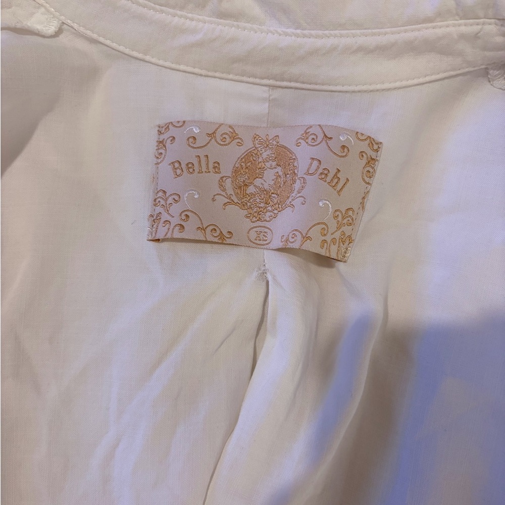 Bella Dahl Split Back Button Down White Size XS - image 8